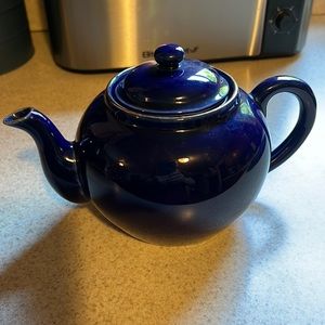 Cobalt Blue Ceramic Teapot